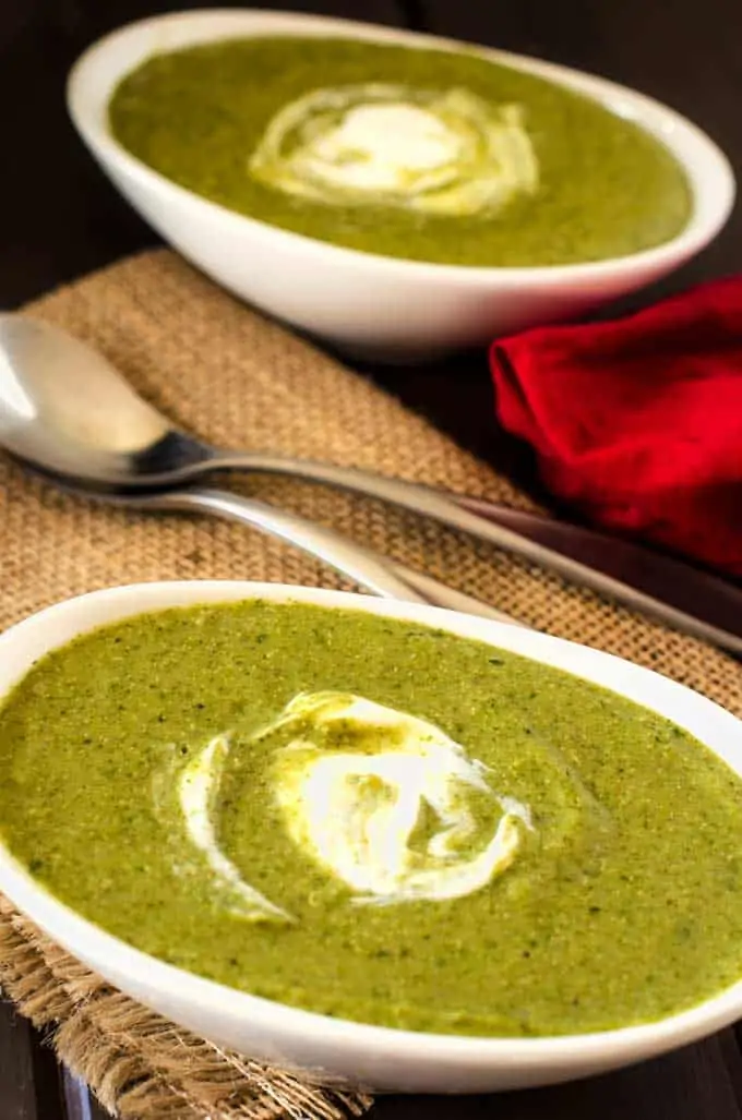 This Broccoli Spinach Quinoa soup is packed with nutrition and so delicious. You can easily make it vegan by substituting Daiya shreds for the cheese.