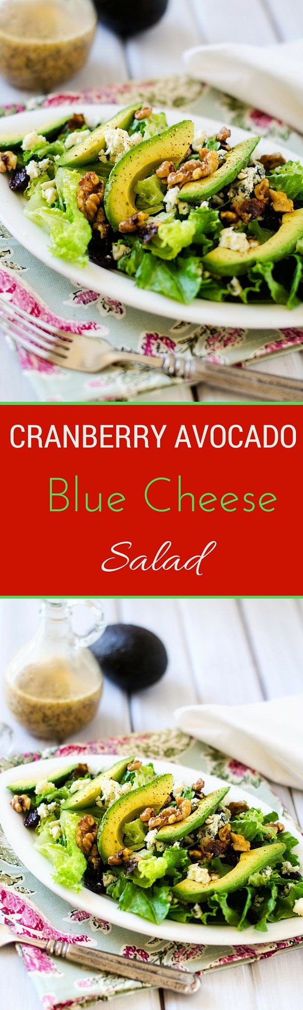 Cranberry Avocado Blue Cheese Salad