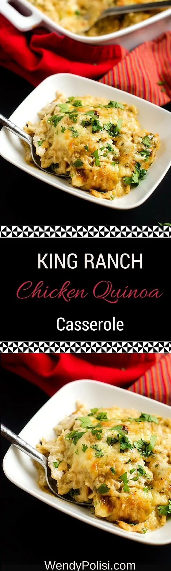 King Ranch Chicken Quinoa Casserole - This make ahead casserole recipe is easy and delicious! - WendyPolisi.com