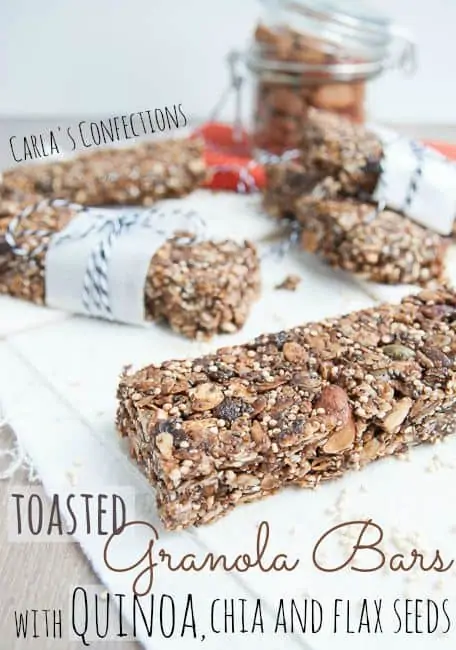 Toasted Granola Bars with Quinoa, Chia and Flax Seeds - WendyPolisi.com
