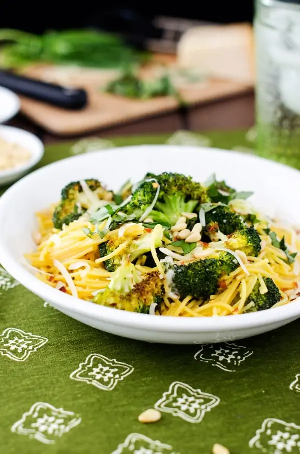 Roasted Broccoli with Quinoa Angel Hair - WendyPolisi.com