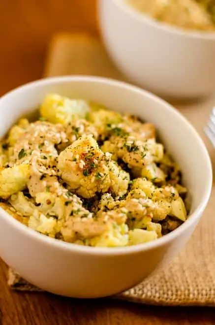Roasted Cauliflower & Quinoa with Lemon Tahini Sauce - WendyPolisi.com