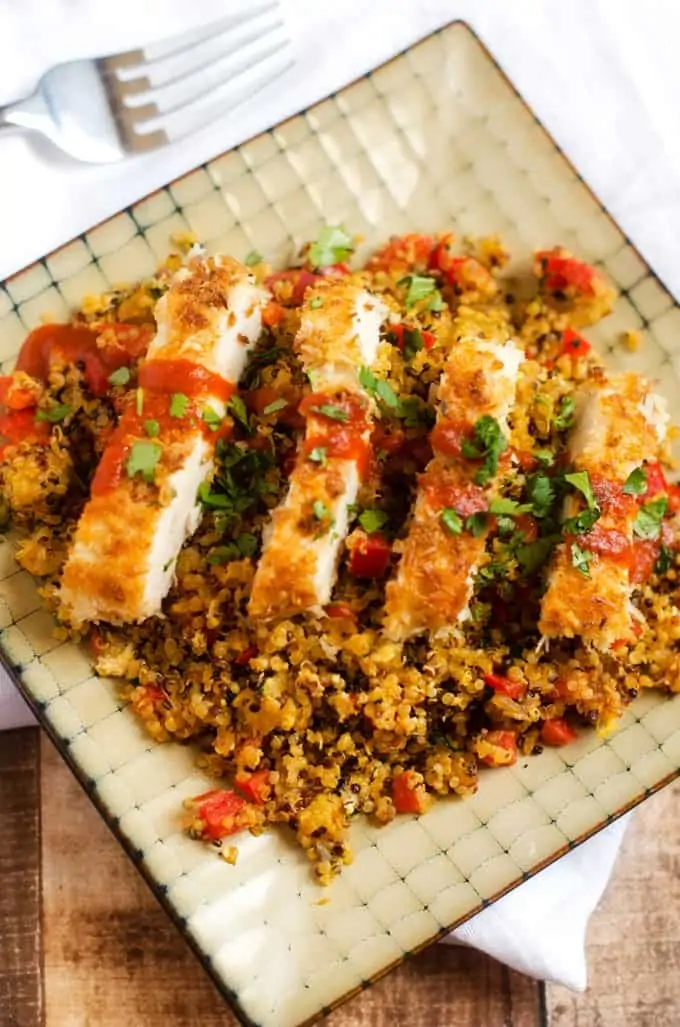 Coconut Chicken with Pineapple Fried Quinoa