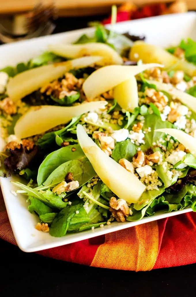 Pear Quinoa Salad with Walnuts & Goat Cheese