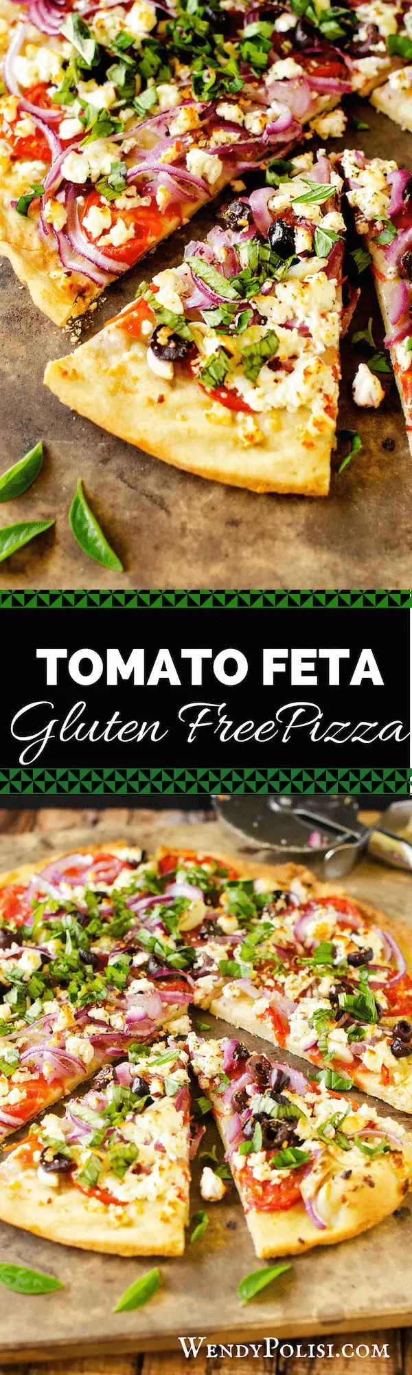 Tomato Feta Pizza with Quinoa Crust - Gluten Free with Vegan Option
