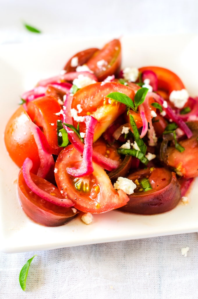 Tomato Salad with Goat Cheese - WendyPolisi.com