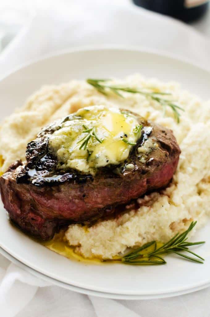 Grass-Fed Filet with Blue Cheese Butter
