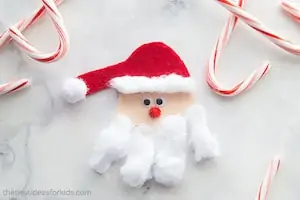 Photo of a Santa Handprint Craft - Santa Crafts for Kids.