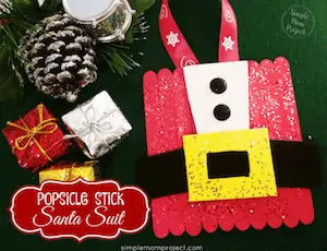 Photo of Santa Crafts for Kids - DIY Popsicle ornament.