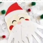 Photo of a Santa craft with the text above "31 Santa Crafts for Kids"