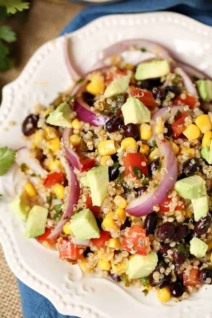 Mexican Quinoa Salad with Avocado - Wendy Polisi