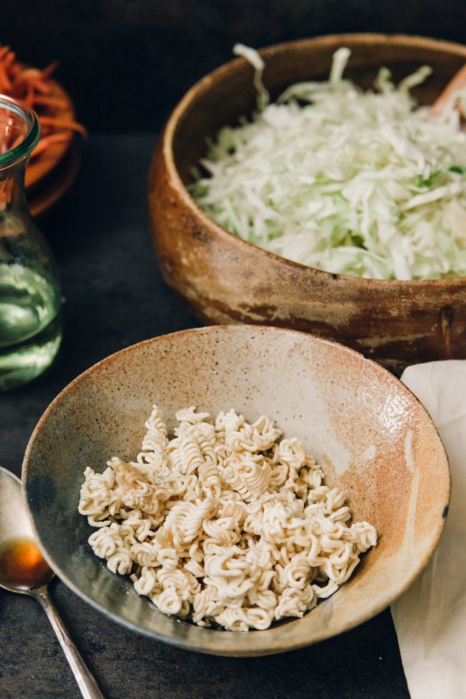 Asian Cabbage & Noodle Salad with Sesame Dressing