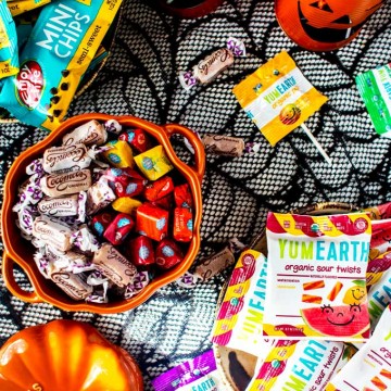 Overhead photo of healthier candy options.