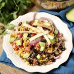 Square close up photo of Mexican Quinoa Salad.
