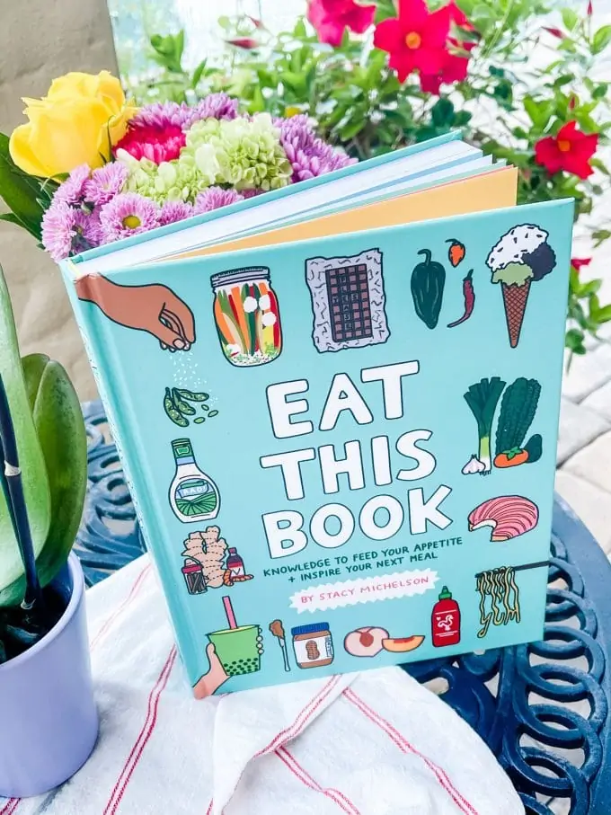 Photo of Eat This Book on an outdoor table.