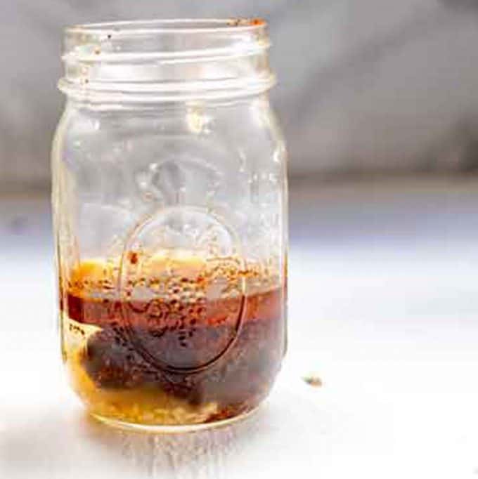 Photo of a jar of fajita marinade.
