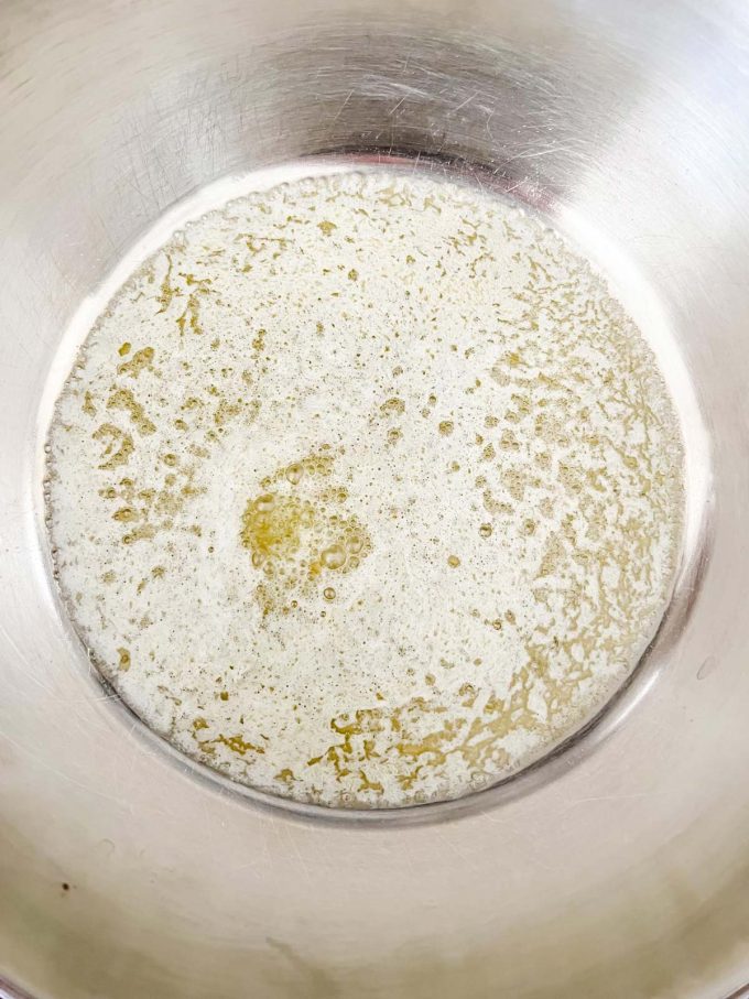 Photo of butter in a saucepan.