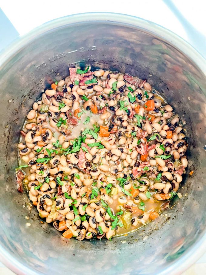 Black Eyed Peas in an Instant Pot after cookiing.