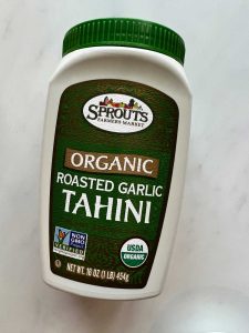 Photo of a container of tahini.