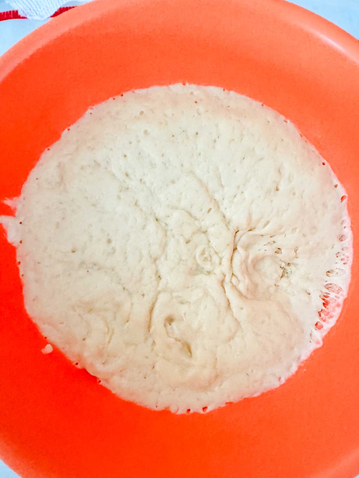 Brioche dough that has been refrigerated overnight.