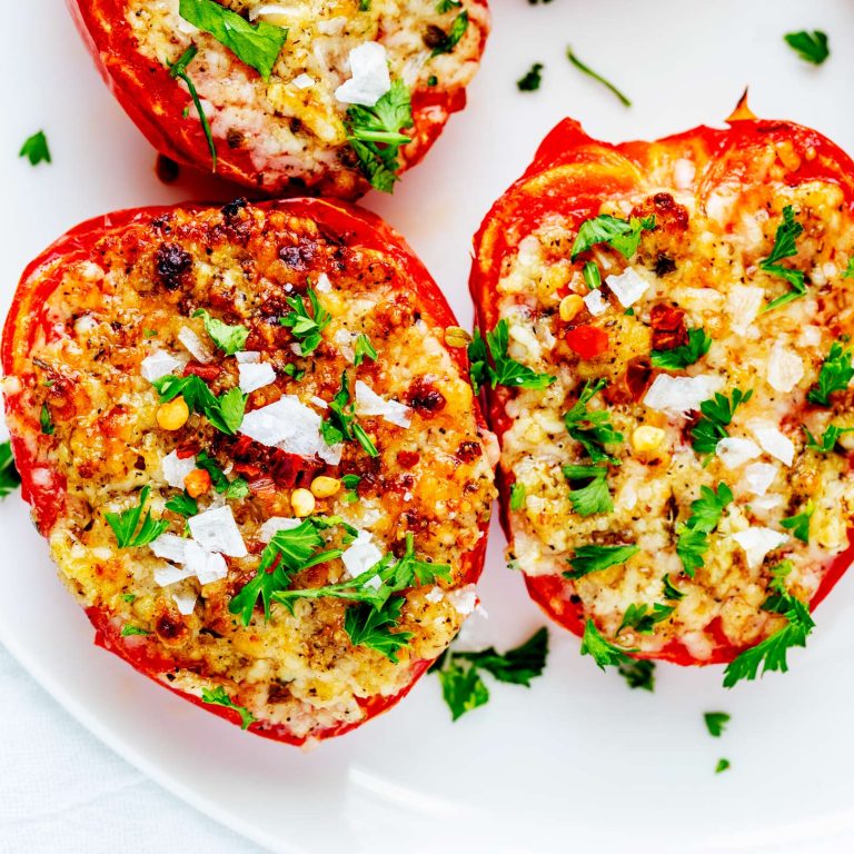 20-Minute Broiled Tomatoes with Parmesan - Wendy Polisi