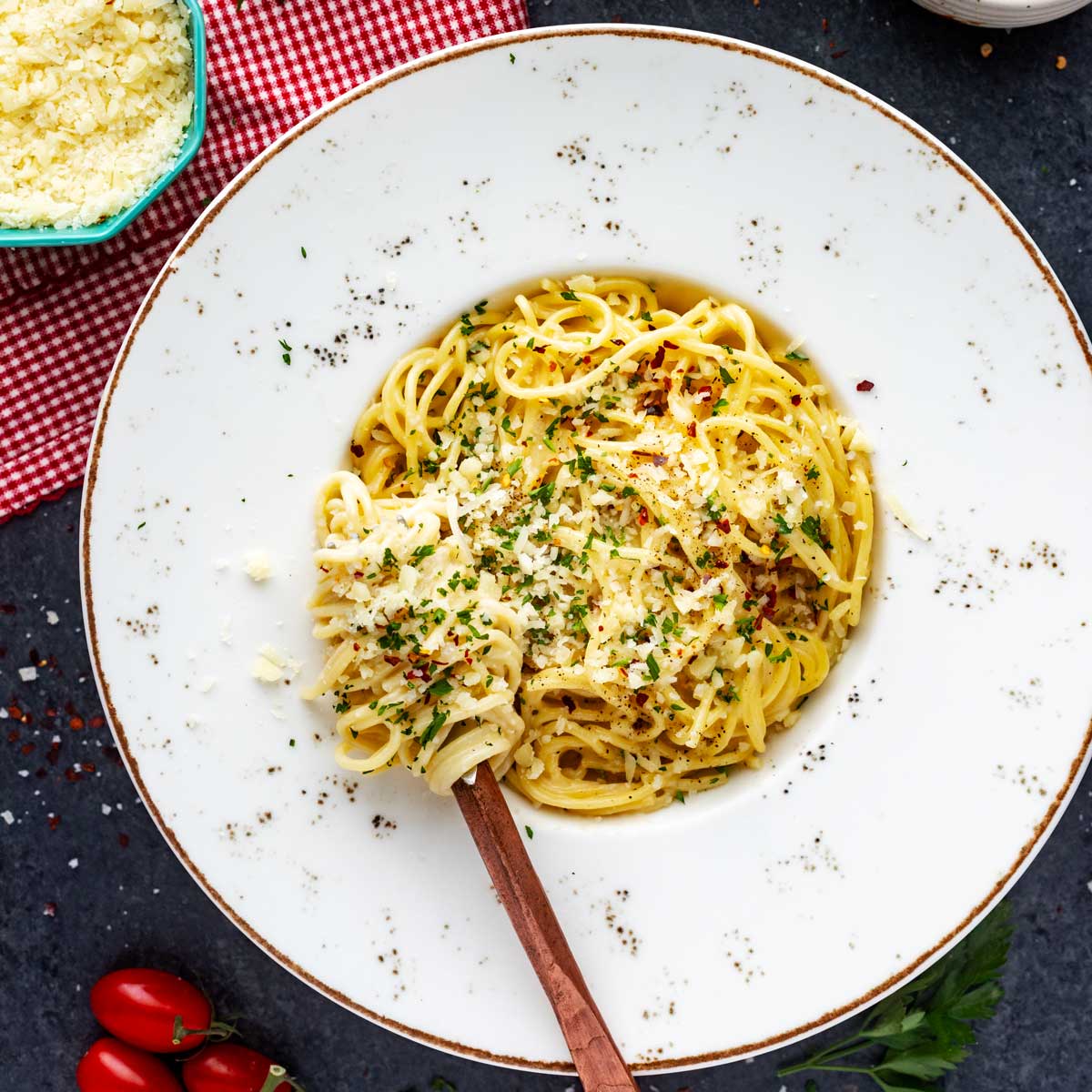 Three Cheese Spaghetti - Wendy Polisi
