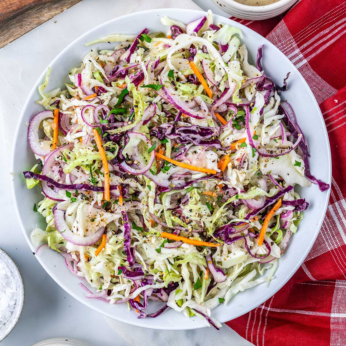 old fashioned vinegar coleslaw dressing Old-Fashioned Slaw with Vinegar